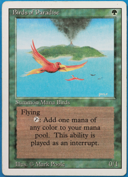 Birds of Paradise Revised HEAVILY PLD Green Rare MTG CARD (ID# 505823) ABUGames - Image 1