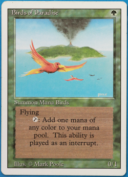Birds of Paradise Revised HEAVILY PLD Green Rare MTG CARD (ID# 505826) ABUGames - Image 1