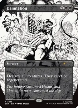 🌟 Damnation FOIL 🕷Venom Unleashed Inks Secret Lair MTG Spiderman PRESALE🌟 - Image 1