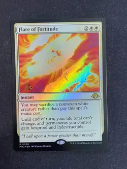 Flare of Fortitude (FOIL PRERELEASE) - Modern Horizons 3 (Magic/MTG) - Image 1