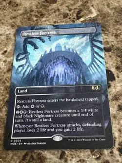 RESTLESS FORTRESS Magic the Gathering MTG Wilds of Eldraine Borderless - Image 1