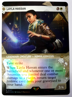 MTG Assassin's Creed - Layla Hassan - FOIL Showcase Rare - 0127 NM - Image 1