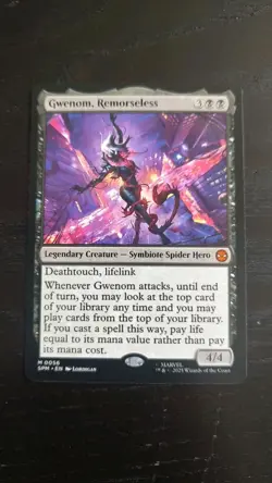 Gwenom, Remorseless Marvel's Spider-Man Regular MTG Magic The Gathering - Image 1