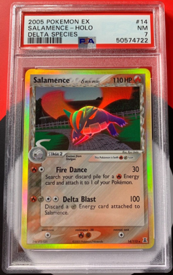 Salamence (Delta Species) 14/113 Delta Species Holo 2005 Pokemon EX PSA 7 NM - Image 1