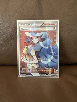 Pokemon TCG Karen XY177a X & Y Supporter Ultra Rare Full Art Holo Promo - NM - Image 1