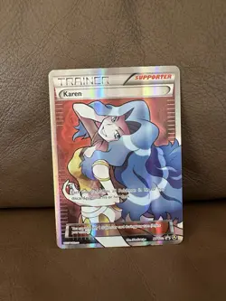 Pokemon TCG Karen XY177a X & Y Supporter Ultra Rare Full Art Holo Promo - NM - Image 2