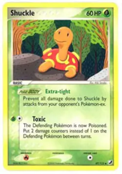 1x Shuckle - 47/115 - Uncommon Lightly Played Pokemon EX - Unseen Forces - Image 1