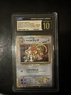 Pokemon Lt. Surge's Raticate CLB Blastoise/Suicune ex Deck #016 CGC 10 Pristine - Image 1