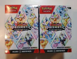Pokemon TCG Prismatic Evolutions Booster Bundle Sealed x2 (Lot of 2) - Image 1