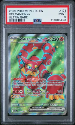 2025 POKEMON JTG EN-JOURNEY TOGETHER ULTRA RARE #171 VOLCANION EX PSA 9 - Image 1