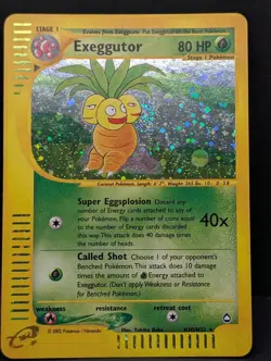 Exeggutor H10/H32 Aquapolis Holo Rare Pokemon TCG Nintendo e-Reader NM - Image 3