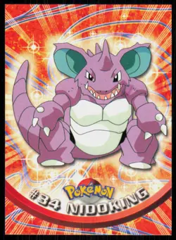 1999 Topps Pokemon TV Animation Series 1 Nidoking Green Logo #34 - Image 1