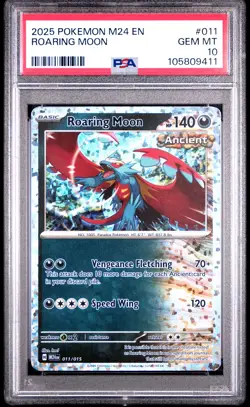 2025 POKEMON M24 EN-MCDONALD'S COLL #011 ROARING MOON PSA 10 - Image 1
