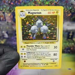 Magneton 9/102 Holo Rare Unlimited Base Set Pokemon 7292 - Image 1