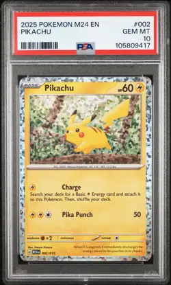2025 POKEMON M24 EN-MCDONALD'S COLL #002 PIKACHU PSA 10 - Image 1
