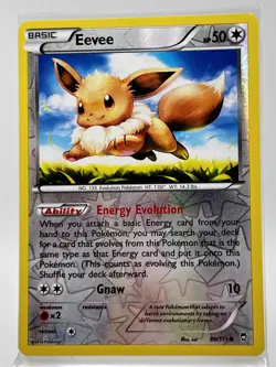 Eevee Reverse Holo 80/111 Furious Fists Pokemon Card 2014 LP - Image 1