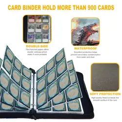 MTG element Card Binder Fits 900 Cards Card Collector Album Holder,with 50 Re... - Image 4
