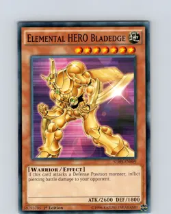 Yu-Gi-Oh TCG Elemental HERO Bladedge SDHS-EN009 1st Edition Common Card NM - Image 1