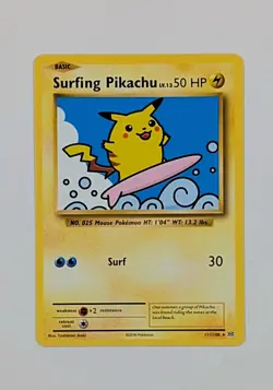 Pokemon TCG Surfing Pikachu 111/108 Evolutions Card Regular Secret Rare 2016 NM - Image 1