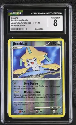 CGC 8 Jirachi 31/146 Reverse Holo Legends Awakened Pokemon Card - Image 1