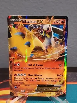 Blaziken EX XY54 Black Star Promo Pokemon Card MP See Description - Image 1