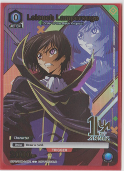 Union Arena Card Game - Lelouch - 1st Anniversary Gold stamped promo - NM - Eng - Image 1