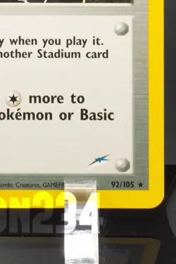 Pokemon TCG Card - Broken Ground Gym 92/105 Neo Destiny Rare Vintage - Image 5