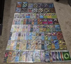 100 Card Pokemon Lot ALL Full Art Rainbow Rare EX VSTAR Trainer Shiny MORE - Image 1