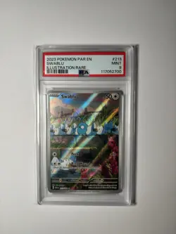 Pokemon 2023 Paradox Rift Illustration Rare Card #213 Swablu PSA 9 - Image 1