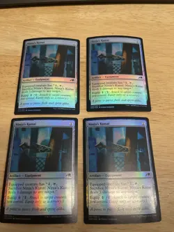FOIL NINJA'S KUNAI X4 Kamigawa: Neon Dynasty NEO Magic MTG MINT CARD - Image 1