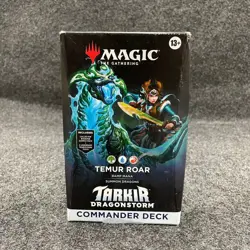 MTG: Temur Roar Tarkir Dragonstorm Commander Deck, Sealed Box is Worn - Image 1
