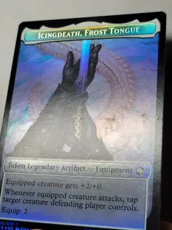 Icingdeath, Frost Tongue/Wolf Token -Double-Sided Foil- Forgotten Realms mtg MP - Image 2