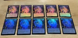 10x Treasure Spirit Token FOIL MtG Kamigawa Neon NEO 017 002 Pack Fresh - Image 1