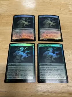 4x English Careful Cultivation Foil Kamigawa: Neon Dynasty Pack Fresh - Image 1