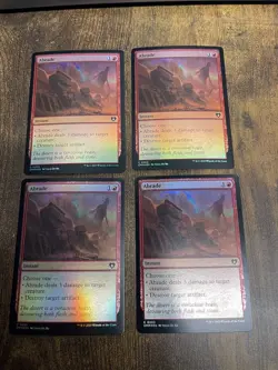 4x Abrade Foil Commander Masters MTG Pack Fresh - Image 1