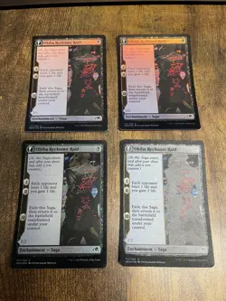 4x FOIL OKIBA RECKONER RAID Kamigawa: Neon Dynasty NEO MTG Pack Fresh - Image 1
