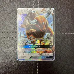 Pokemon TCG - Tauros GX - 100/149 - Sun & Moon Base Set - MP Ultra Rare (2017) - Image 1