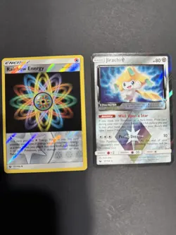 Pokemon Celestial storm Jirachi & Rainbow Energy Reverse Holo - Image 1