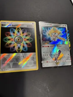 Pokemon Celestial storm Jirachi & Rainbow Energy Reverse Holo - Image 2