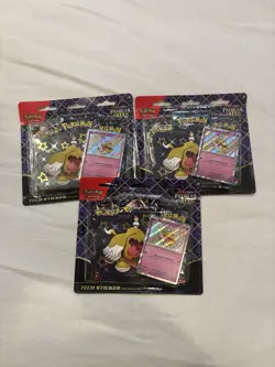 Pokemon TCG Paldean Fates Tech Sticker Collection SV4.5 SET OF 3 NEW SEALED - Image 1