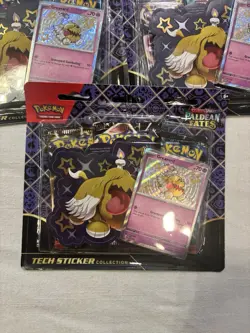 Pokemon TCG Paldean Fates Tech Sticker Collection SV4.5 SET OF 3 NEW SEALED - Image 2