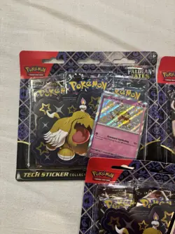 Pokemon TCG Paldean Fates Tech Sticker Collection SV4.5 SET OF 3 NEW SEALED - Image 3