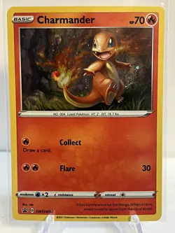 Pokemon Charmander SWSH092 Sword & Shield Black Star Promo Cosmo Holo - Image 1