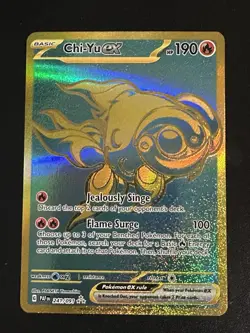 Chi-Yu Ex 241/091 Pokemon Paldean Fates Gold Hyper Rare LP Scratches - Image 1