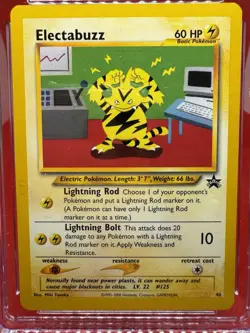 CGC 9.5 Electabuzz #46 WOTC Black Star Promo Pokemon TCG MINT+ Vintage 2000 - Image 2