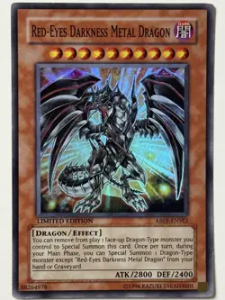 Yu-Gi-Oh Red-Eyes Darkness Metal Dragon ABPF-ENSE2 Limited Edition Super Rare LP - Image 1