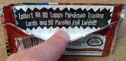 Pokemon Topps TV Animation Edition Sealed Pack Of 7 Trading Cards & 1 Foil 1999 - Image 5