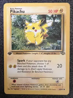 Pikachu 60/64 Common 1st Edition Pokemon Card NM/LP - Image 1