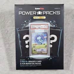 GameStop 2025 Power Pack Series 3 - Sealed - 1 PSA 8 Graded Card or Up + 2 Packs - Image 1
