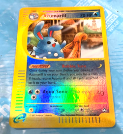 Azumarill Holo Rare H4/H32 Aquapolis WoTC Pokemon Card 2003 - Image 2